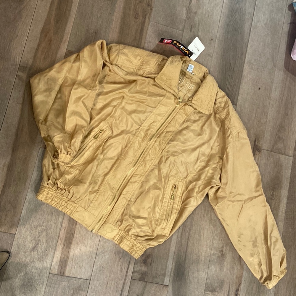 FU DA international 100% silk bomber jacket, size XL